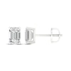Thumbnail Image 3 of KAY Lab-Grown Diamonds Emerald-Cut Solitaire Stud Earrings 1 ct tw 14K White Gold (F/SI2)
