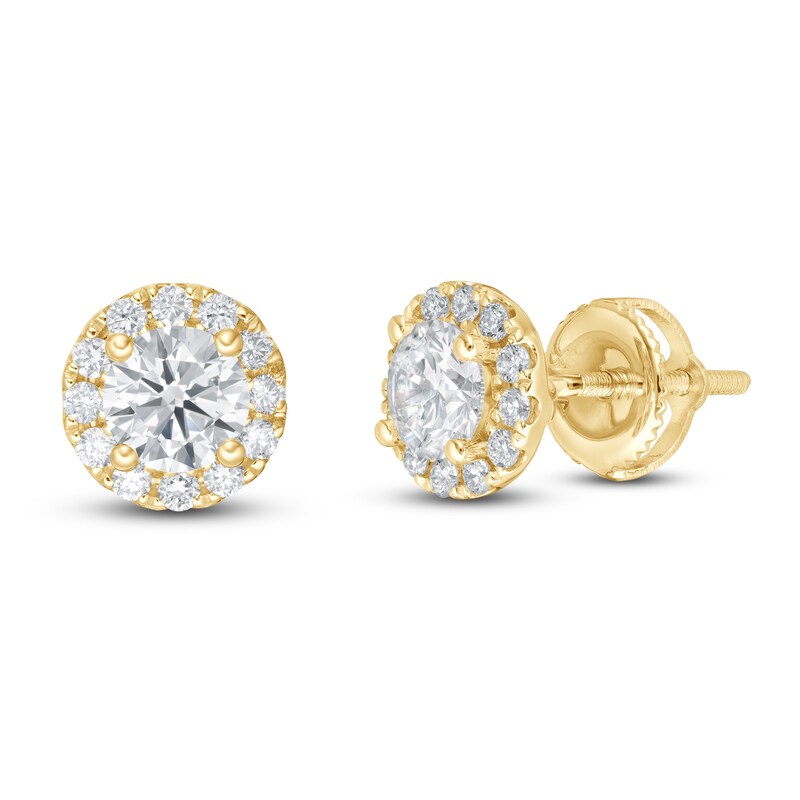 Main Image 1 of KAY Lab-Grown Diamonds Stud Earrings 1 ct tw 14K Yellow Gold (F/SI2)