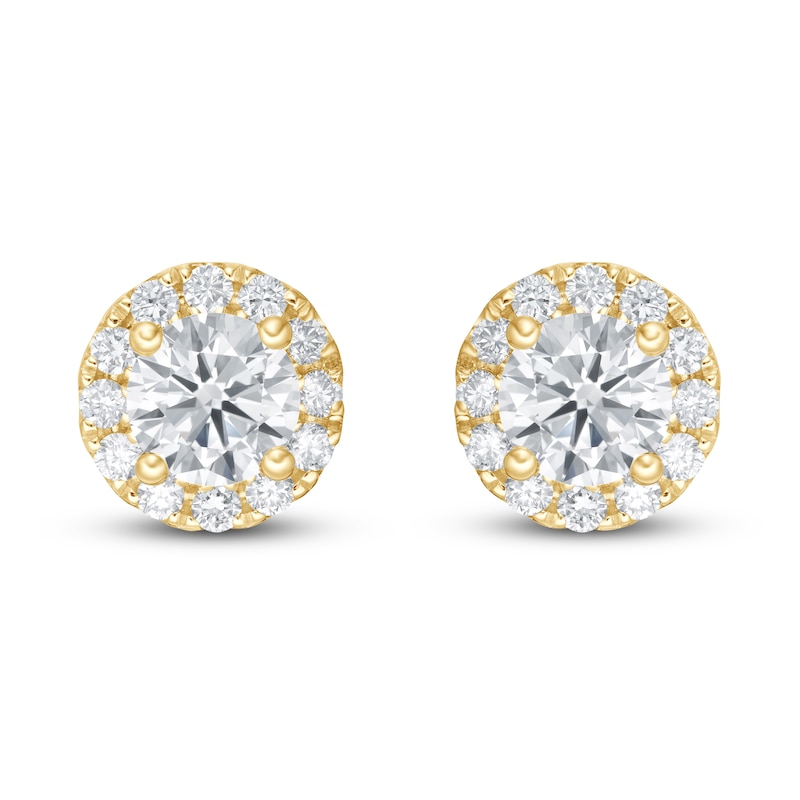 Main Image 3 of KAY Lab-Grown Diamonds Stud Earrings 1 ct tw 14K Yellow Gold (F/SI2)