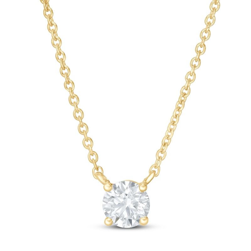Main Image 1 of KAY Lab-Grown Diamonds Necklace 1/2 ct tw 14K Yellow Gold 19&quot; (F/SI2)