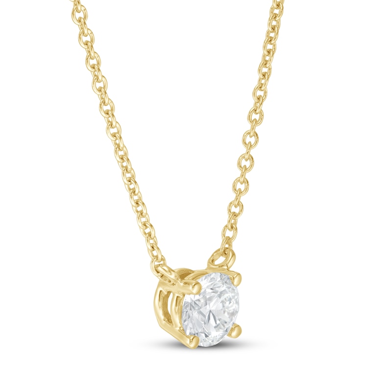 Main Image 2 of KAY Lab-Grown Diamonds Necklace 1/2 ct tw 14K Yellow Gold 19&quot; (F/SI2)