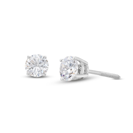 18kt White Gold Certified Diamond Stud Earrings - J'EVAR Pair / 4.50 ct