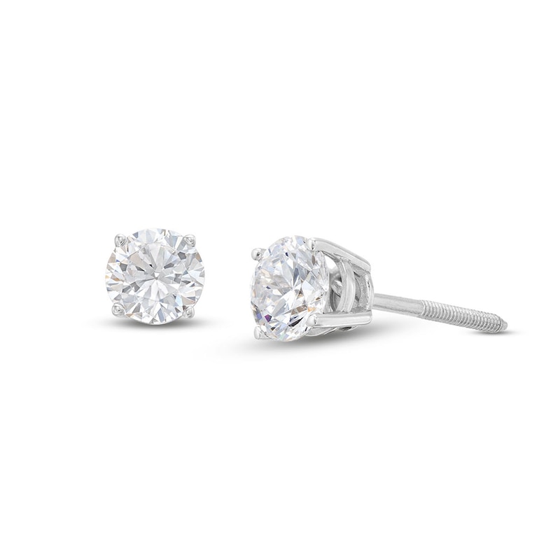 Lab-Created Diamonds by KAY Solitaire Stud Earrings 3/4 ct tw 14K White Gold