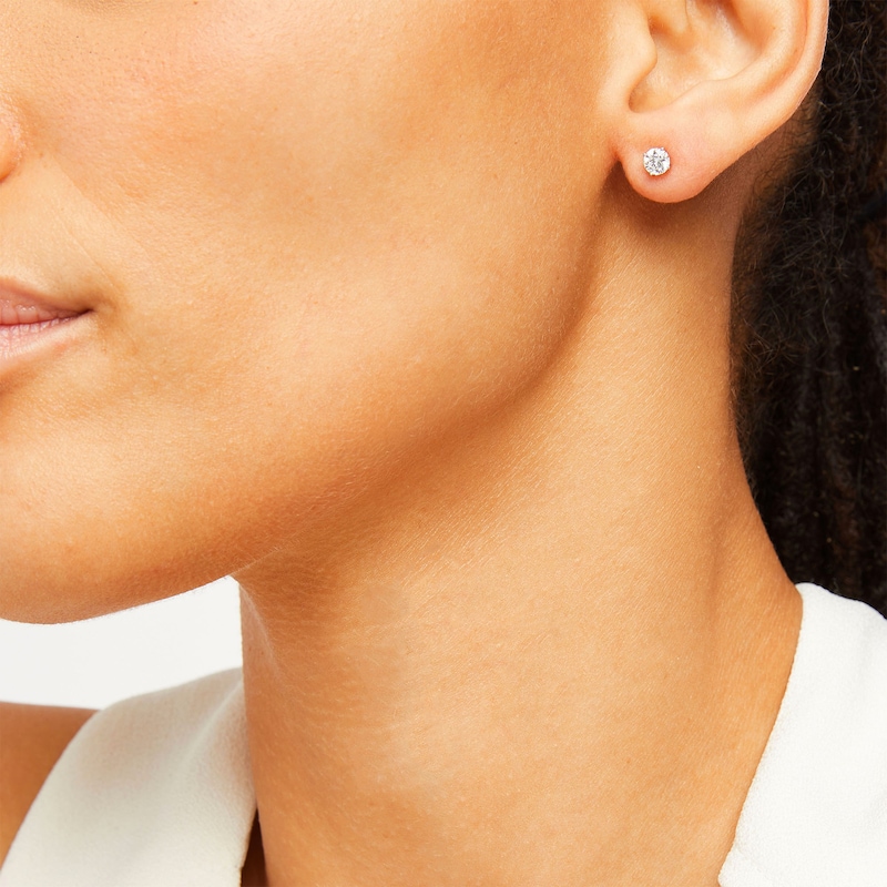 Main Image 2 of KAY Lab-Grown Diamonds Solitaire Stud Earrings 3/4 ct tw 14K White Gold (F/SI2)