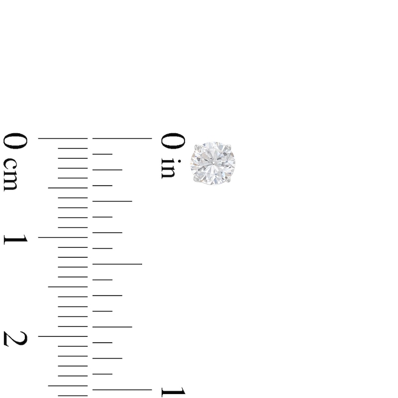 Main Image 3 of KAY Lab-Grown Diamonds Solitaire Stud Earrings 3/4 ct tw 14K White Gold (F/SI2)