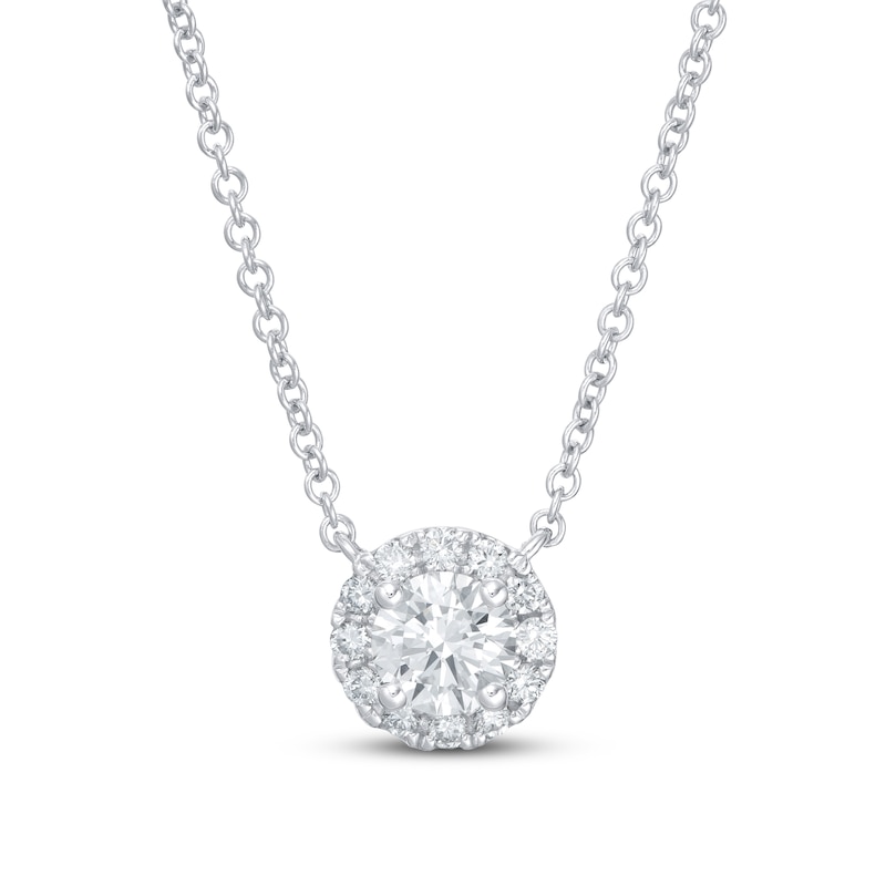 Main Image 1 of KAY Lab-Grown Diamonds Necklace 1/2 ct tw 14K White Gold 19&quot; (F/SI2)