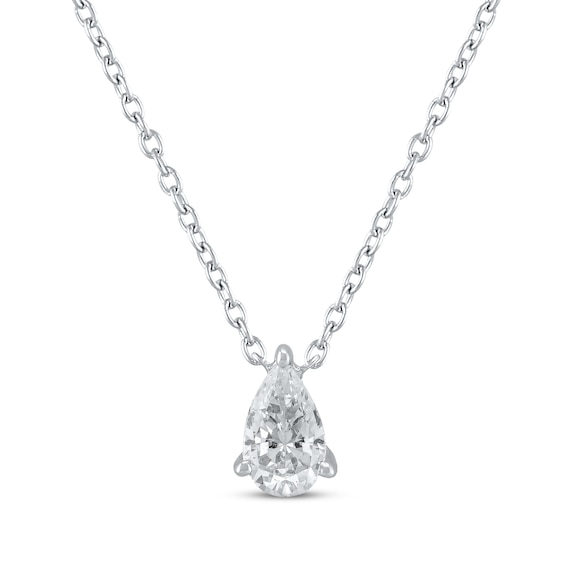 .25CT Natural Pear Diamond White Gold Solitaire K SI2 14K Yellow Gold  Necklace