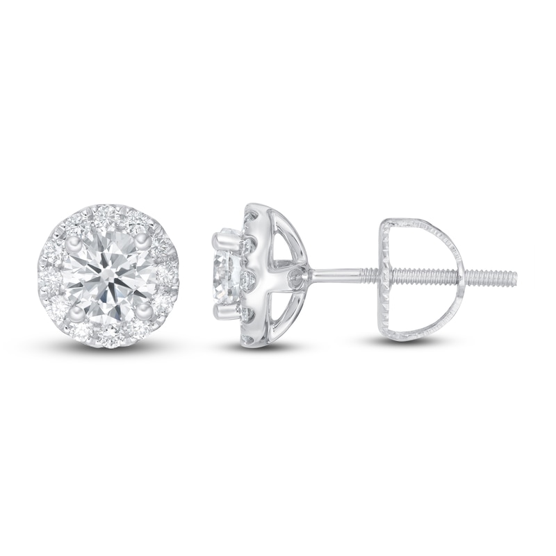 Main Image 2 of KAY Lab-Grown Diamonds Stud Earrings 1 ct tw 14K White Gold (F/SI2)