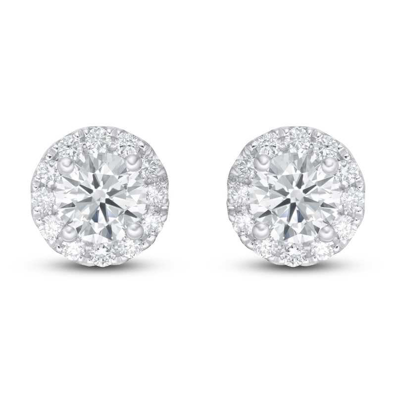 Main Image 3 of KAY Lab-Grown Diamonds Stud Earrings 1 ct tw 14K White Gold (F/SI2)
