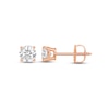 Diamond Solitaire Stud Earrings 3/4 ct tw Round-cut 14K Rose Gold