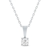 Thumbnail Image 1 of Solitaire Diamond Necklace 1/4 ct tw Round-cut 14K White Gold 18&quot; (I/I2)