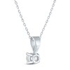 Thumbnail Image 3 of Solitaire Diamond Necklace 1/4 ct tw Round-cut 14K White Gold 18&quot; (I/I2)