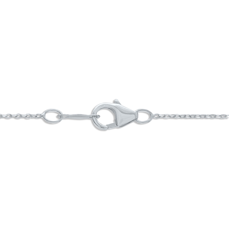Main Image 4 of Solitaire Diamond Necklace 1/4 ct tw Round-cut 14K White Gold 18&quot; (I/I2)