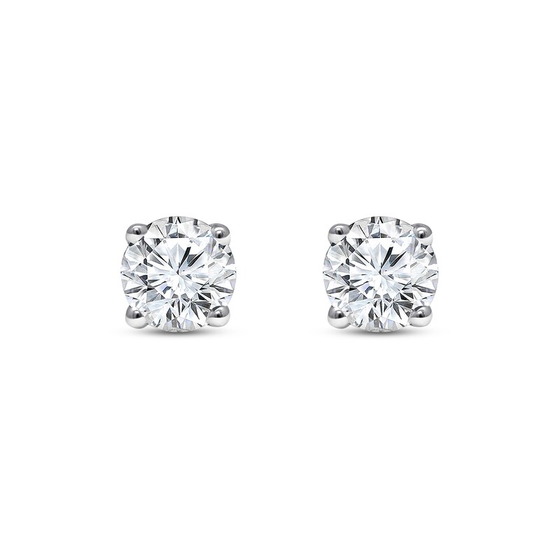 Main Image 2 of KAY Lab-Grown Diamonds Solitaire Stud Earrings 3/4 ct tw 10K White Gold (I/SI2)