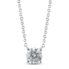 Thumbnail Image 1 of KAY Lab-Grown Diamonds Solitaire Diamond Necklace 1 ct tw Round-cut 14K White Gold 19" (F/VS2)
