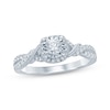 Thumbnail Image 0 of Diamond Twist Engagement Ring 1/2 ct tw Round-cut 10K White Gold