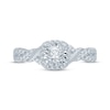 Thumbnail Image 2 of Diamond Twist Engagement Ring 1/2 ct tw Round-cut 10K White Gold