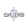 Thumbnail Image 2 of THE LEO Legacy Lab-Created Diamond Marquise-Cut Twist Shank Engagement Ring 1-7/8 ct tw 14K White Gold
