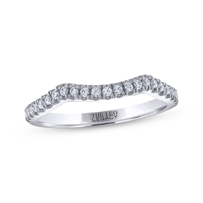 THE LEO Legacy Lab-Created Diamond Contour Wedding Band 1/4 ct tw 14K White Gold