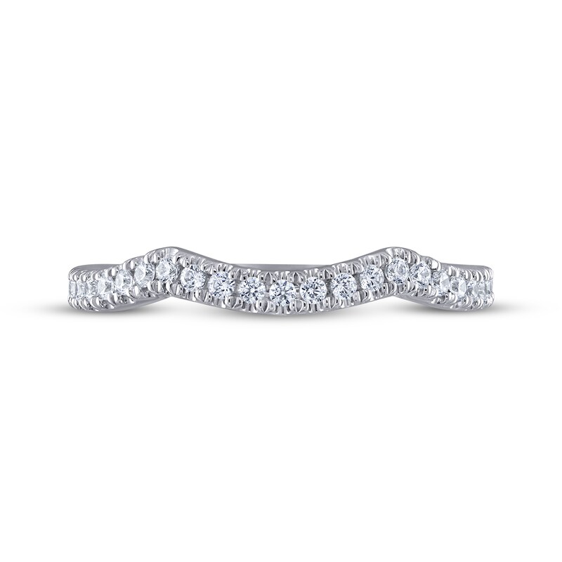 Main Image 3 of THE LEO Legacy Lab-Grown Diamond Contour Wedding Band 1/4 ct tw 14K White Gold
