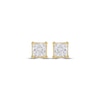 Thumbnail Image 1 of Lab-Created Diamonds by KAY Princess-Cut Solitaire Stud Earrings 1/2 ct tw 14K Yellow Gold (F/SI2)