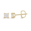 Thumbnail Image 2 of Lab-Created Diamonds by KAY Princess-Cut Solitaire Stud Earrings 1/2 ct tw 14K Yellow Gold (F/SI2)