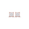 Thumbnail Image 2 of KAY Lab-Grown Diamonds Princess-Cut Solitaire Stud Earrings 1/2 ct tw 14K Rose Gold (F/SI2)