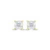 Thumbnail Image 1 of Lab-Created Diamonds by KAY Princess-Cut Solitaire Stud Earrings 3/4 ct tw 14K Yellow Gold (F/SI2)