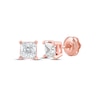 Thumbnail Image 0 of Lab-Created Diamonds by KAY Princess-Cut Solitaire Stud Earrings 3/4 ct tw 14K Rose Gold (F/SI2)