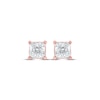 Thumbnail Image 1 of Lab-Created Diamonds by KAY Princess-Cut Solitaire Stud Earrings 3/4 ct tw 14K Rose Gold (F/SI2)