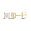 Thumbnail Image 2 of Lab-Created Diamonds by KAY Princess-Cut Solitaire Stud Earrings 1 ct tw 14K Yellow Gold (F/SI2)