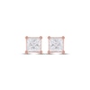 Thumbnail Image 2 of KAY Lab-Grown Diamonds Princess-Cut Solitaire Stud Earrings 1 ct tw 14K Rose Gold (F/SI2)