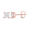 Thumbnail Image 2 of Lab-Created Diamonds by KAY Princess-Cut Solitaire Stud Earrings 1 ct tw 14K Rose Gold (F/SI2)