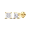 Thumbnail Image 0 of Lab-Created Diamonds by KAY Princess-Cut Solitaire Stud Earrings 1-1/2 ct tw 14K Yellow Gold (F/SI2)