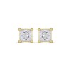 Thumbnail Image 1 of Lab-Created Diamonds by KAY Princess-Cut Solitaire Stud Earrings 1-1/2 ct tw 14K Yellow Gold (F/SI2)