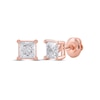 Thumbnail Image 0 of Lab-Created Diamonds by KAY Princess-Cut Solitaire Stud Earrings 1-1/2 ct tw 14K Rose Gold (F/SI2)