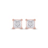 Thumbnail Image 1 of Lab-Created Diamonds by KAY Princess-Cut Solitaire Stud Earrings 1-1/2 ct tw 14K Rose Gold (F/SI2)
