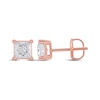 Thumbnail Image 2 of Lab-Created Diamonds by KAY Princess-Cut Solitaire Stud Earrings 1-1/2 ct tw 14K Rose Gold (F/SI2)