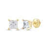 Thumbnail Image 0 of Lab-Created Diamonds by KAY Princess-Cut Solitaire Stud Earrings 2 ct tw 14K Yellow Gold (F/SI2)