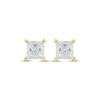 Thumbnail Image 2 of KAY Lab-Grown Diamonds Princess-Cut Solitaire Stud Earrings 2 ct tw 14K Yellow Gold (F/SI2)