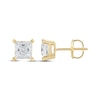 Thumbnail Image 2 of Lab-Created Diamonds by KAY Princess-Cut Solitaire Stud Earrings 2 ct tw 14K Yellow Gold (F/SI2)