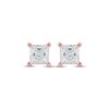 Thumbnail Image 2 of KAY Lab-Grown Diamonds Princess-Cut Solitaire Stud Earrings 2 ct tw 14K Rose Gold (F/SI2)