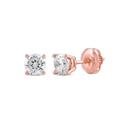 KAY Lab-Grown Diamonds Round-Cut Solitaire Stud Earrings 3/4 ct tw 14K Rose Gold (F/SI2)