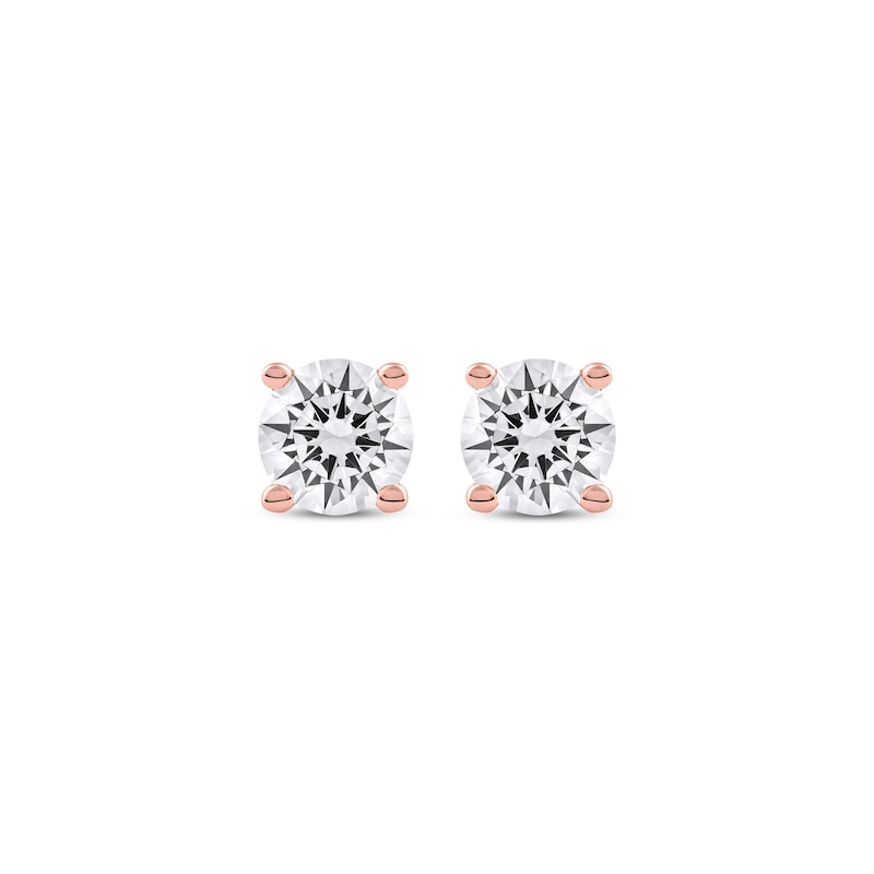Lab-Created Diamonds by KAY Round-Cut Solitaire Stud Earrings 1 ct tw 14K Rose Gold (F/SI2)
