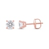 Thumbnail Image 2 of Lab-Created Diamonds by KAY Round-Cut Solitaire Stud Earrings 1 ct tw 14K Rose Gold (F/SI2)