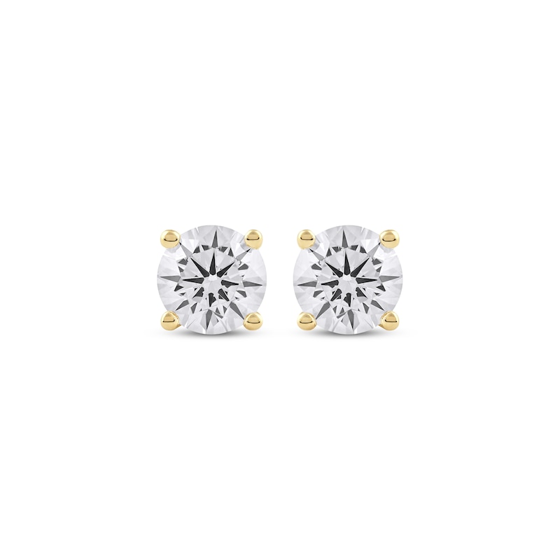 Lab-Created Diamonds by KAY Round-Cut Solitaire Stud Earrings 1-1/2 ct tw 14K Yellow Gold (F/SI2)
