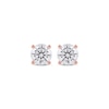 Thumbnail Image 1 of Lab-Created Diamonds by KAY Round-Cut Solitaire Stud Earrings 1-1/2 ct tw 14K Rose Gold (F/SI2)