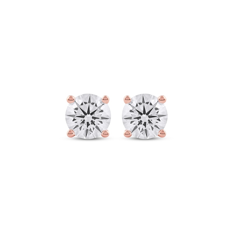 Lab-Created Diamonds by KAY Round-Cut Solitaire Stud Earrings 1-1/2 ct tw 14K Rose Gold (F/SI2)