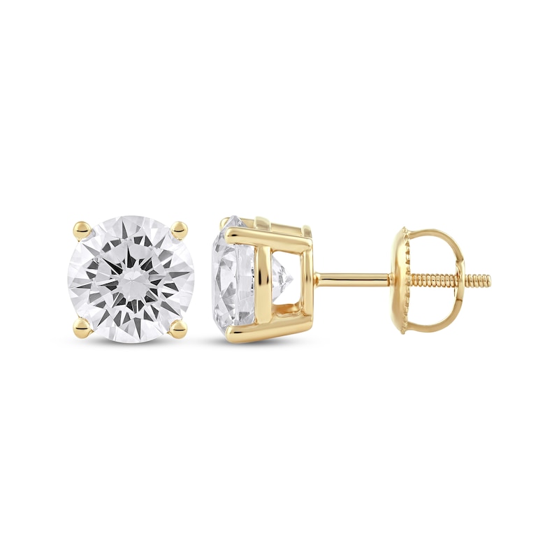Lab-Created Diamonds by KAY Round-Cut Solitaire Stud Earrings 3 ct tw ...