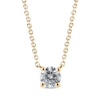 Thumbnail Image 1 of Lab-Grown Diamonds by KAY Round-Cut Solitaire Necklace 1/2 ct tw 14K Yellow Gold 19&quot;